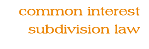 Common interest subdivision law